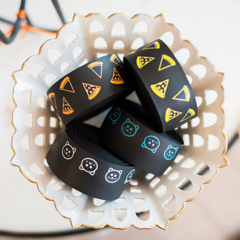 assorted bicycle bar tape in jar