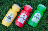 Spurcycle bottles on grass